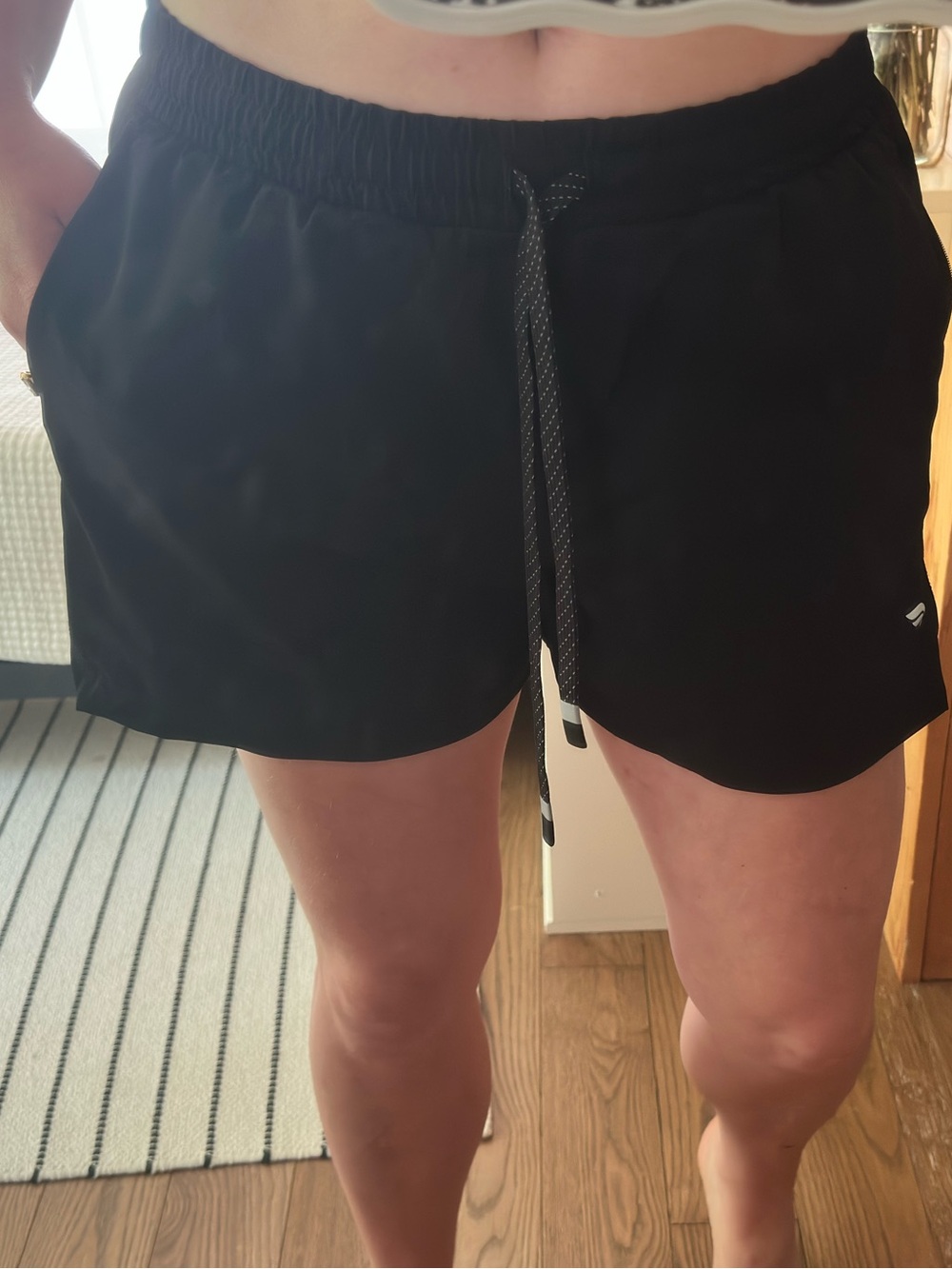 Fabletics Black Athletic Drawstring Shorts